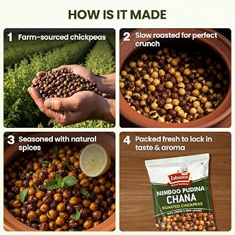 Organic Roasted Chana Nimboo Pudina