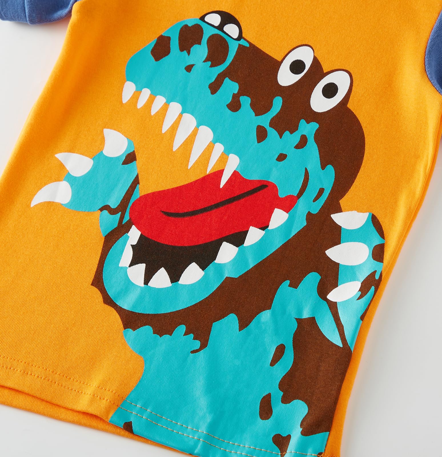 TEDD Pijamas Niño Verano Dinosaurio Algodon Infantil Manga Corta Ropa a Juego Conjunto Edad 1-12 Años
