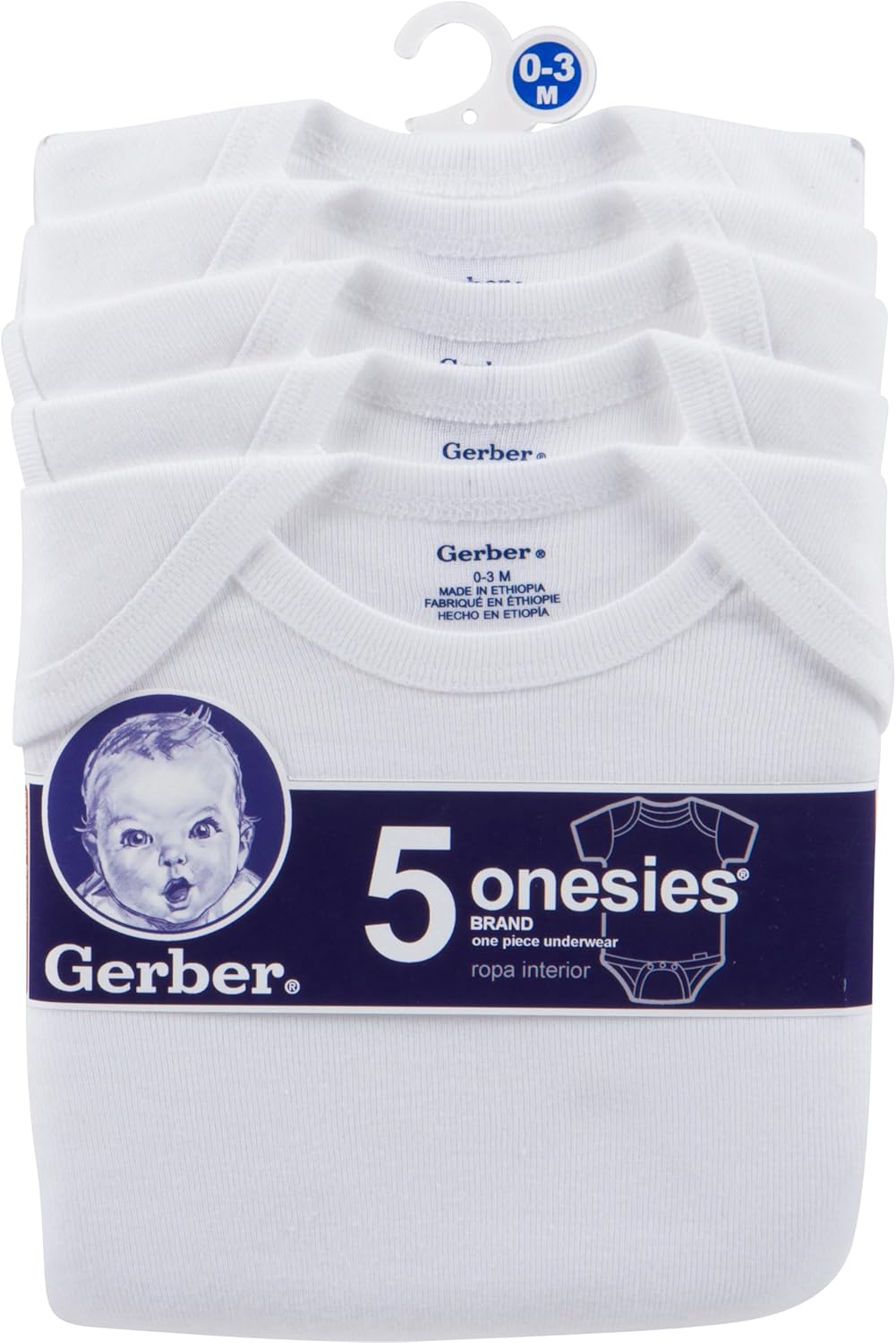 Gerber Baby Girls' 5 Pack Onesies