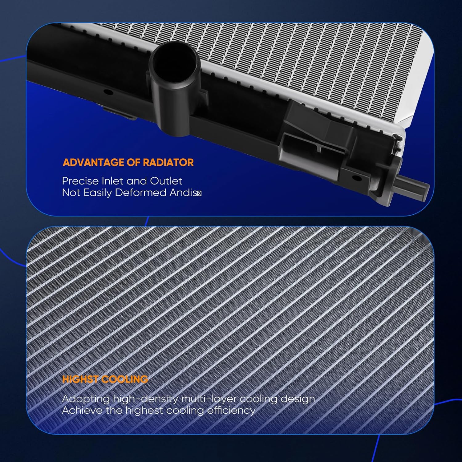 ECCPP 2951 Radiator for 2011-2014 for Chrysler for 200 2.4L 2011-2014 for Chrysler for 200 3.6L 2007-2010 for Chrysler for Cirrus 2.4L 2007-2010 for Chrysler for Sebring 2.4L