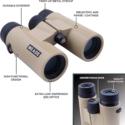 Miniatura 5 de Meade Instrumentos  CanyonView ED (dispersión extrabaja) 8 x 32 potentes para observación de aves al aire libre, turismo, conciertos deportivos,