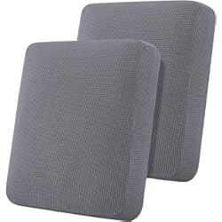 BellaHills Funda elástica de elastano para silla, sofá o sillón, poliéster, gris acero, 2 Seater Cushion