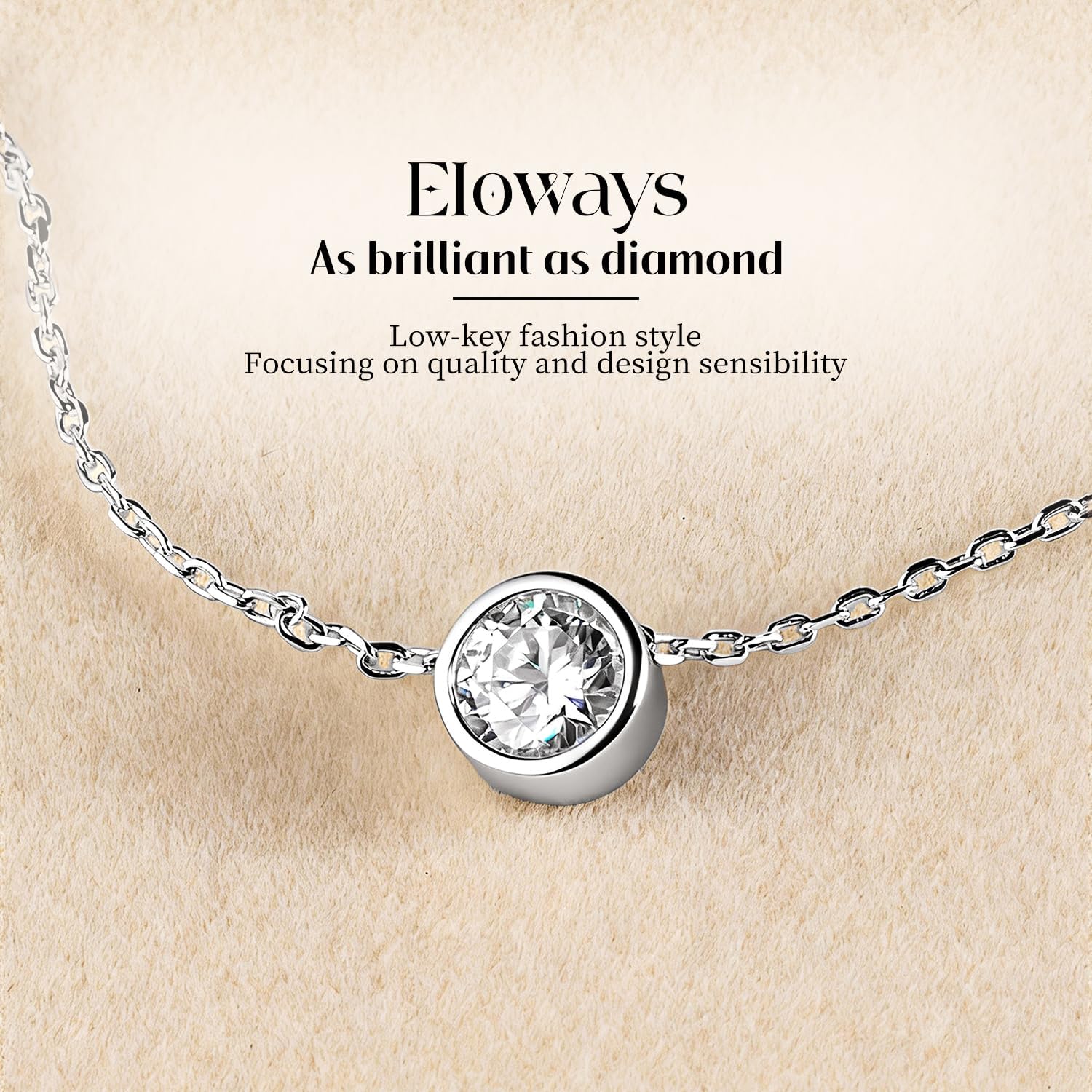 Moissanite Pendant Necklace for Women, 5.25mm 0.55Ct D Color, VVS1, 925 Sterling Silver, Solitaire Pendant Moissanite Necklace for Wife Mom Girlfriend Birthday Anniversary Valentines Christmas Gift - Image 4