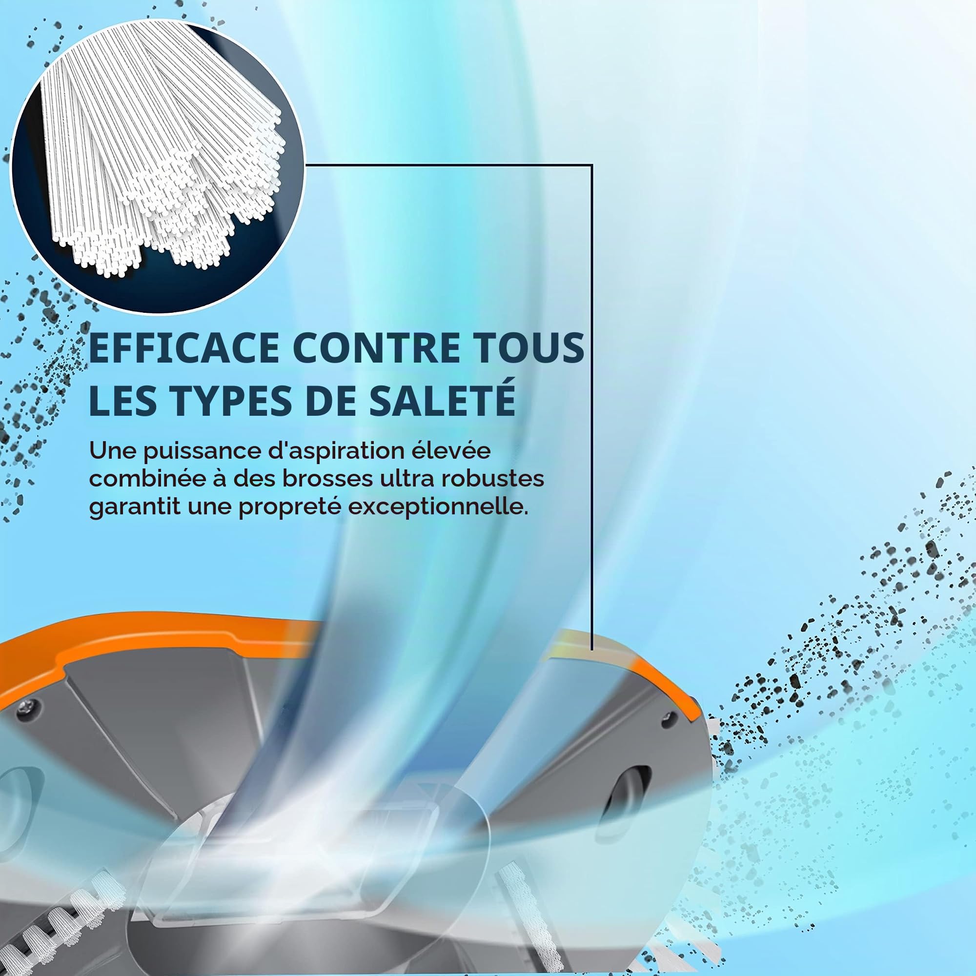 KESSER® Aspirateur de piscine avec batterie | Aspirateur électrique à main pour piscines | Nettoyant de piscine | Kit de nettoyage jusqu'à 15 m³ avec housse de protection