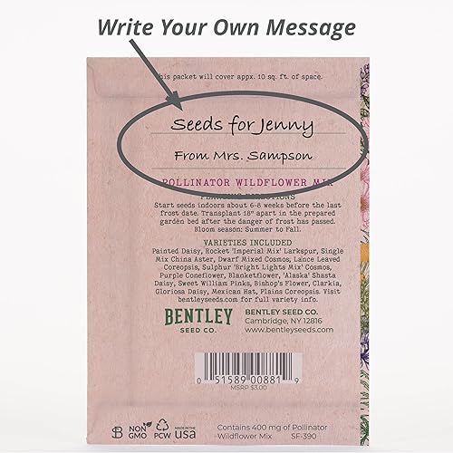 Miniatura 4 de Bentley Seed Co.  La Tierra se Ríe en Flores  Hermoso Diseño Ilustrado de Flores con Arte y Cita  Favor Ambiental  Paquetes de Semillas de Mezcla de