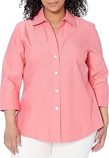 Women's plus size button down dress shirts Clearance