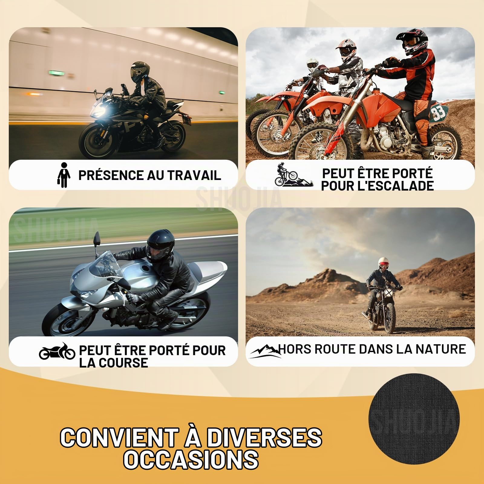 Femme Pantalon Moto,Jeans de moto élastiques, pantalons de motard respirants, Jean de Motard Coupe Slim pour Femmes avec Protections des Genoux Et des Hanches (Black,L)