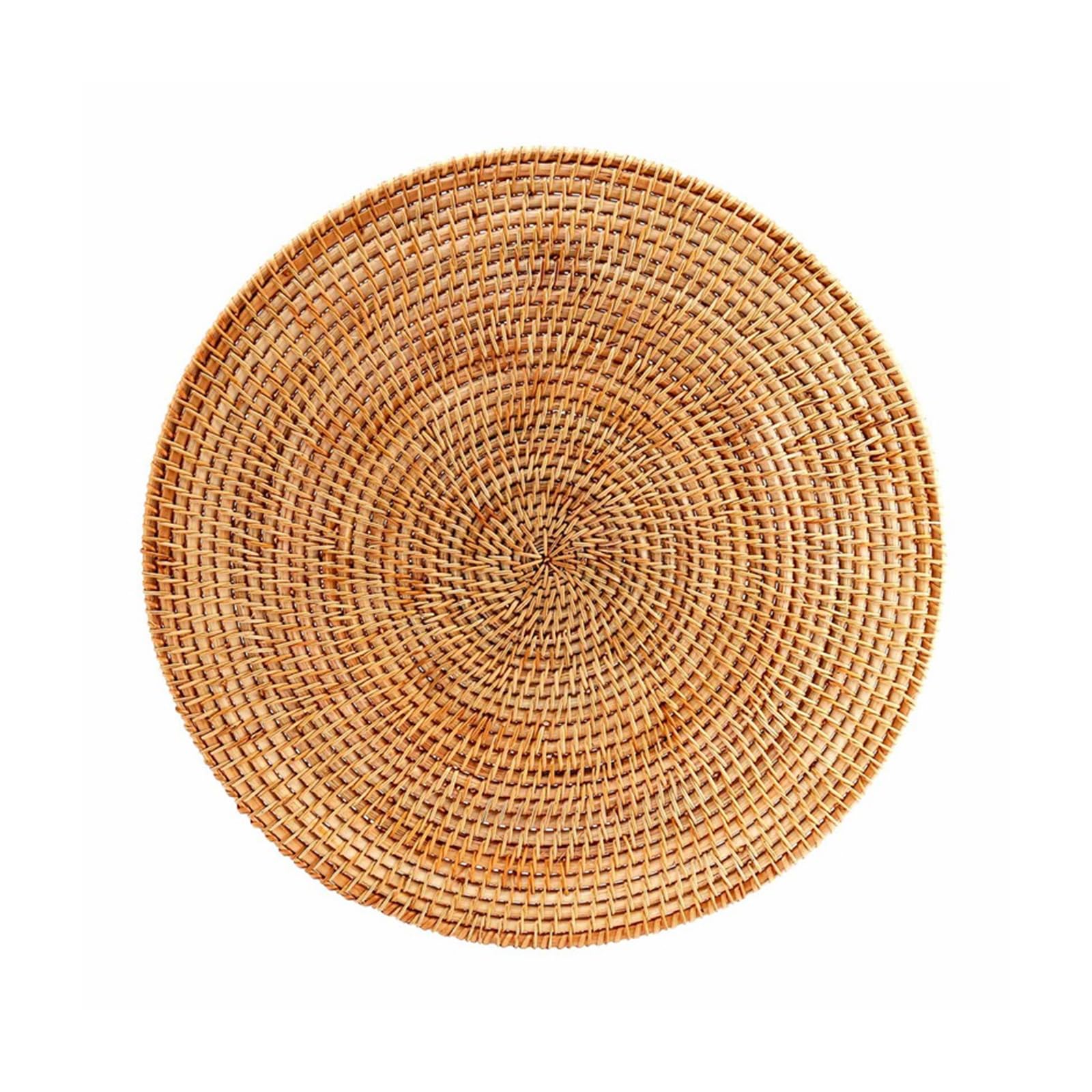 Multifunctional Placemat Natural Rattan Woven Placemats Oval Tableware Mats Pad Dining Table Supplies Handwoven Trivet