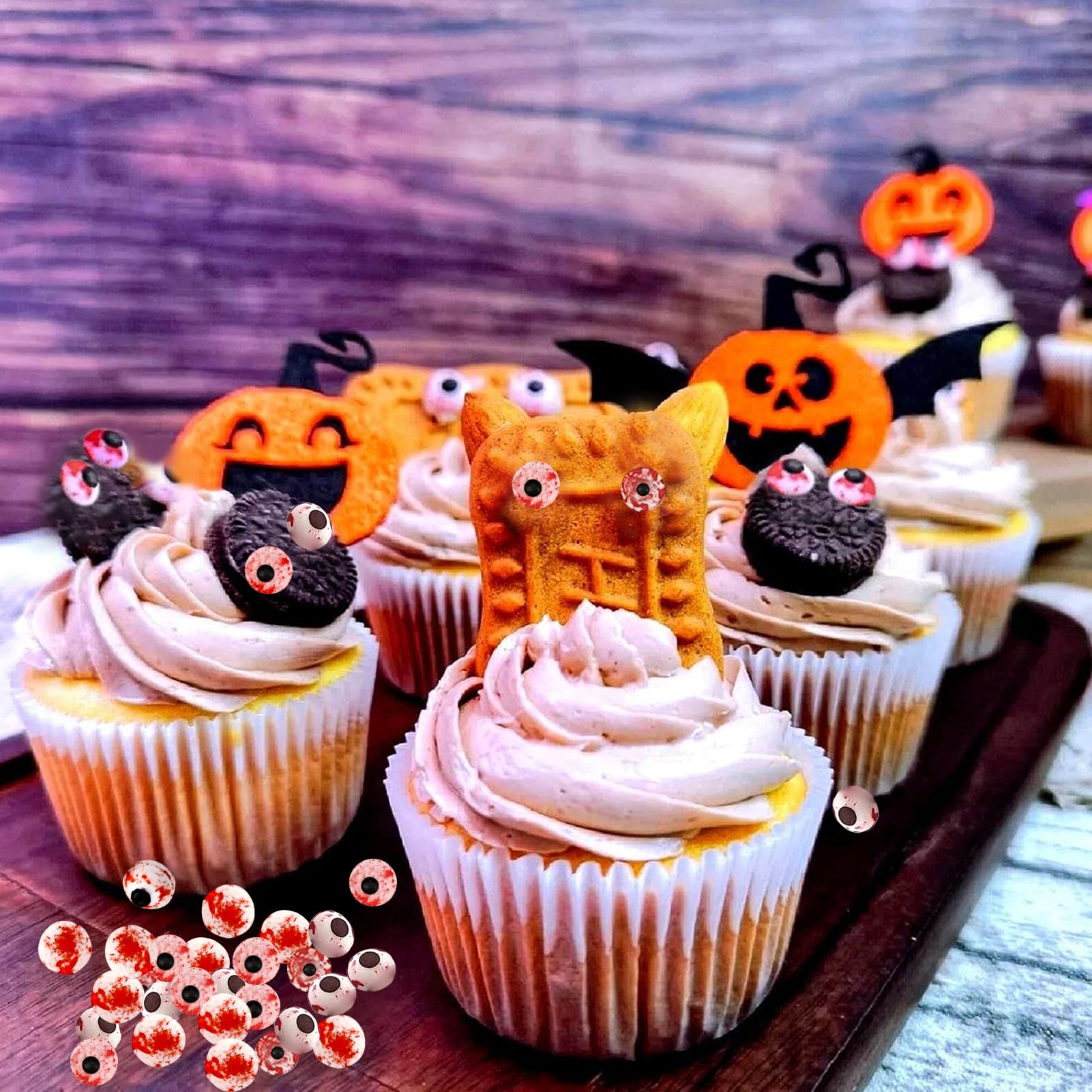 Halloween Cake Topper Anniversaire,130g Decorations Eyes