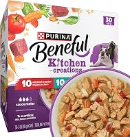 Purina Beneful Kitchen Creations Wet Dog Food Variety Pack, Beef Chicken Lamb, 30x 3oz Cans - Real Meat & Veggies, 4.7/5 Stars