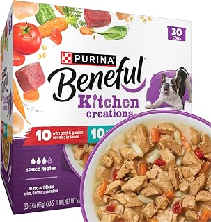 Purina Beneful Kitchen Creations Wet Dog Food Variety Pack, Beef Chicken Lamb, 30x 3oz Cans - Real Meat & Veggies, 4.7/5 Stars