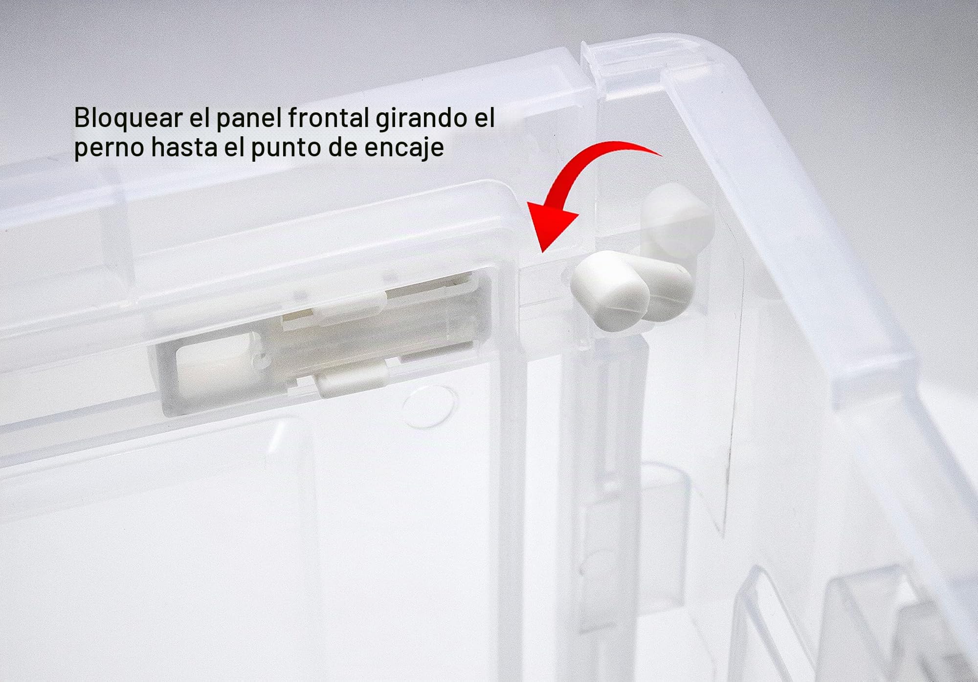 S.I.C SIC Caja de Almacenamiento Plegable Transparente con Puerta Frontal, Cajas de Almacenamiento de Plástico, Organizador para Maletero de Coche, Armarios, Hogar, Oficina (42x28x21 CM, Blanco-2)
