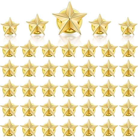 40-Piece Star-Spangled Lapel Pin Set for Patriotic Celebrations