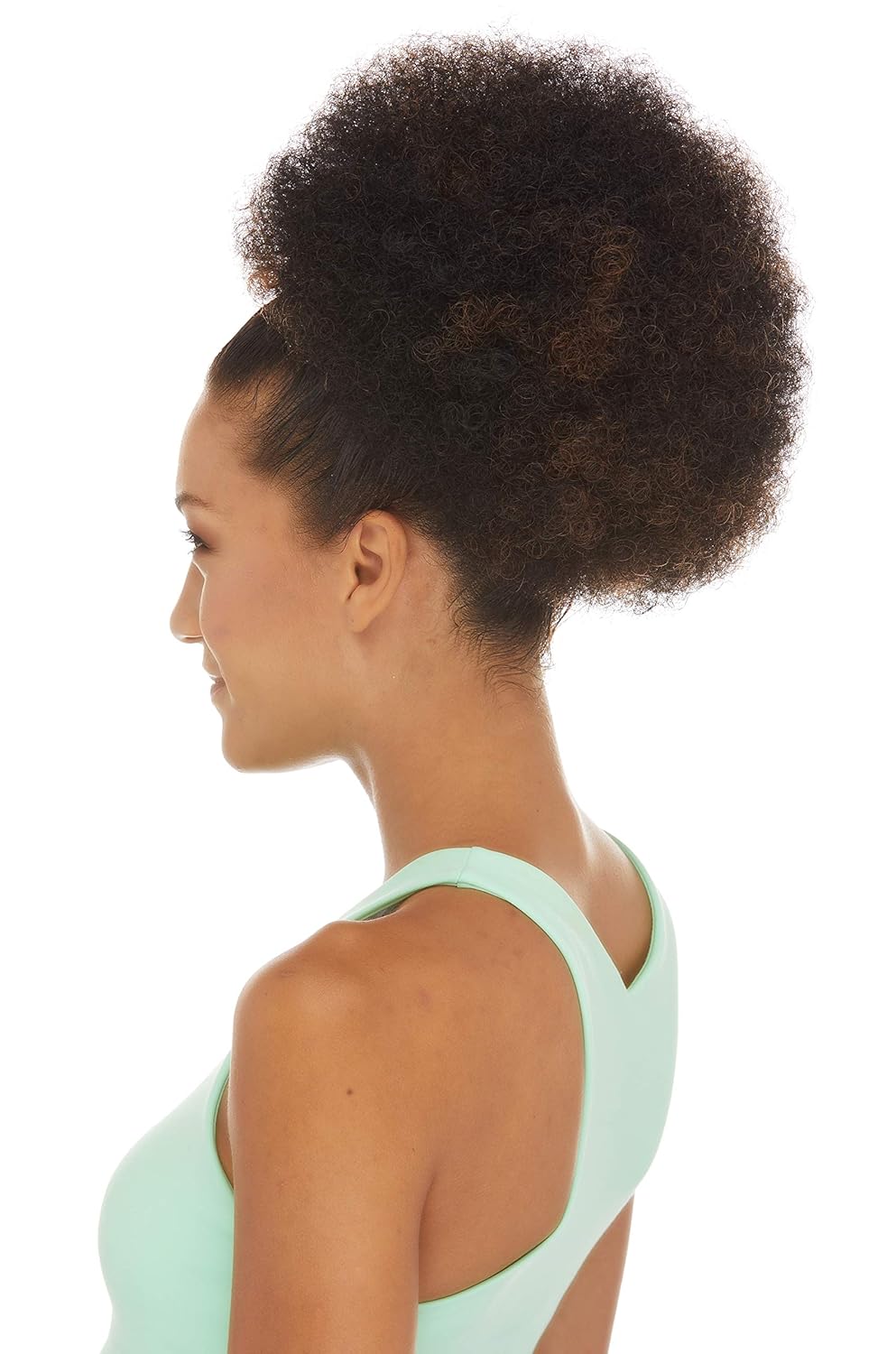 Victory Drawstring Pouf Wrap Color F1B/33 - Sepia Wigs 9" Short Wrap Around Fun Bun Updo Synthetic African American Top of Head Ponytail Bundle MaxWigs Hairloss Booklet