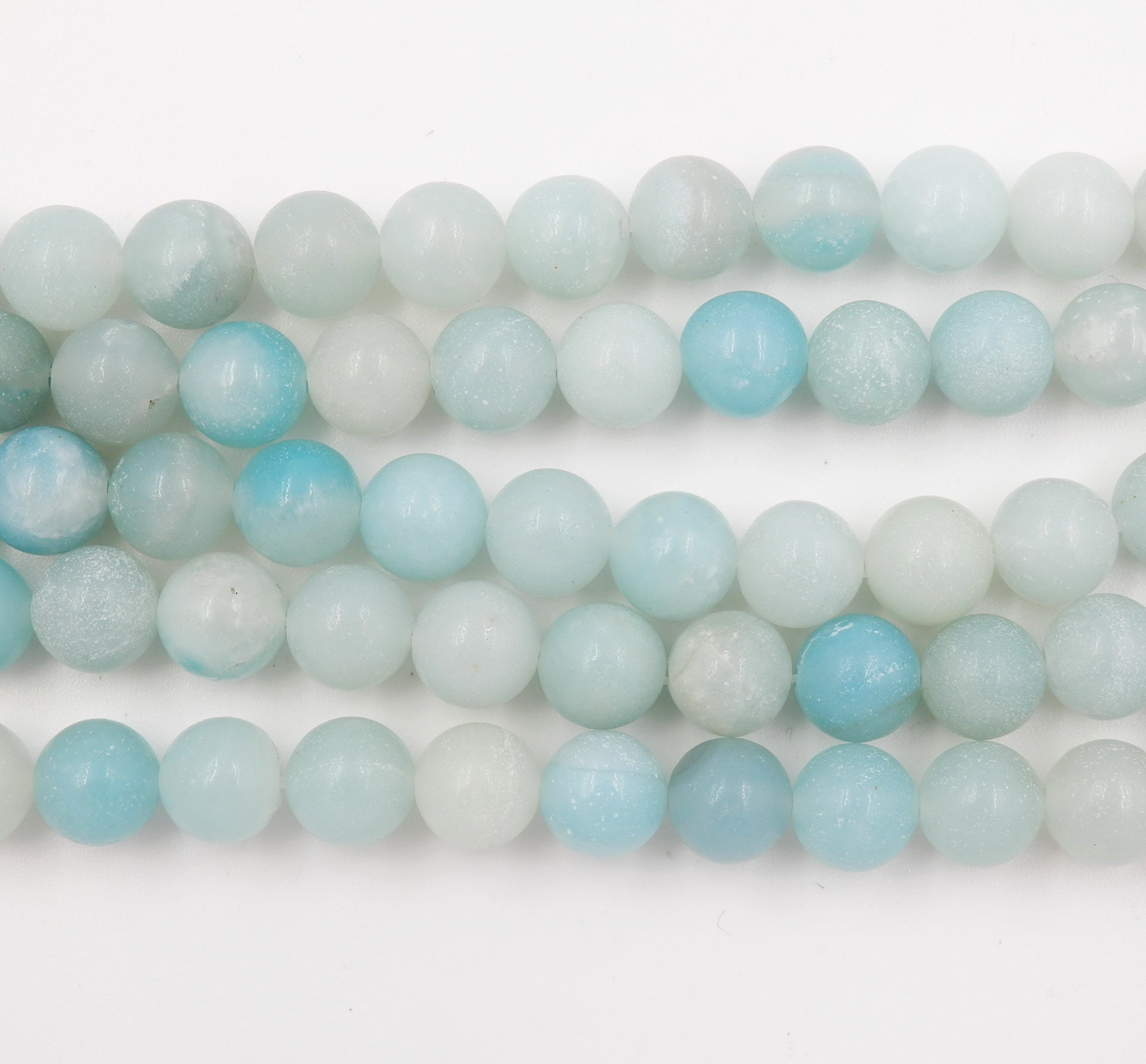 Perline Pietra Naturale per bigiotteria, Venduto per Bag 5 Fili all' Interno, Multi-Color Amazonite 10mm