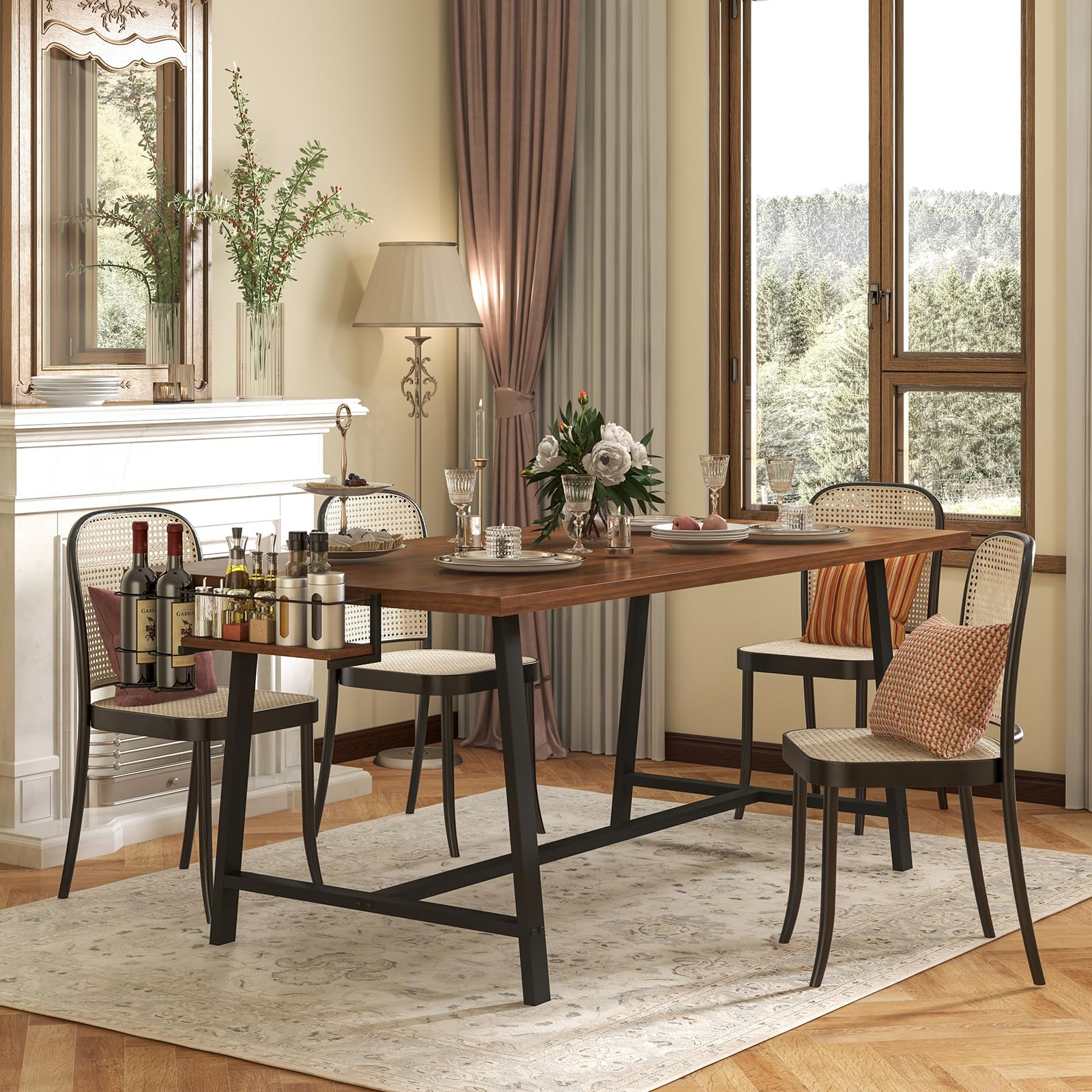 Amazon.com - Byroce 72” Dining Table for 5-7 Person, Rectangular