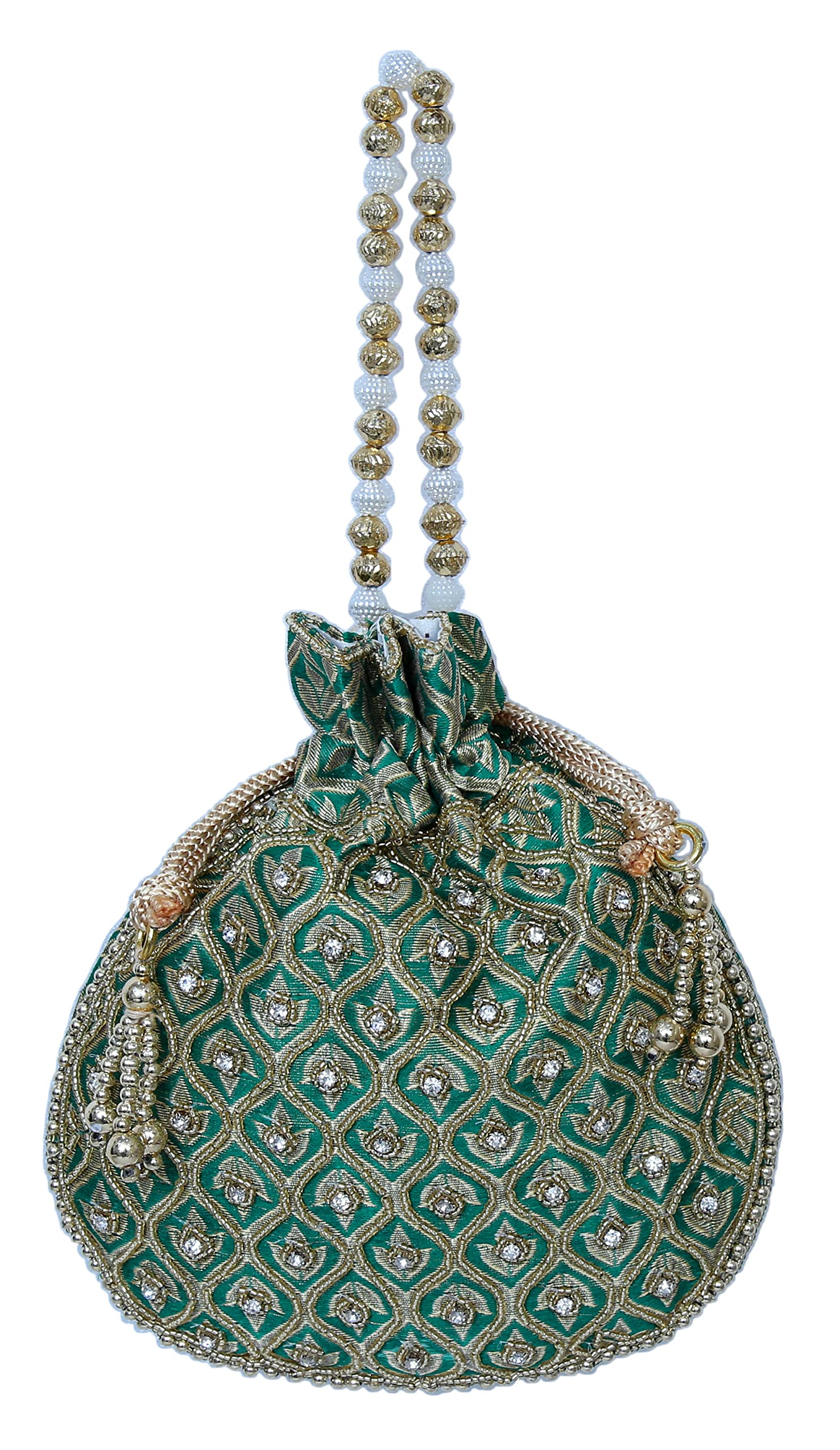 RC Rexcuir Potli Bag for Women & Embroidered Potli Bag | Matka Potli HandBag (B0B4FZVLF3) Amazon Price History, Amazon Price Tracker