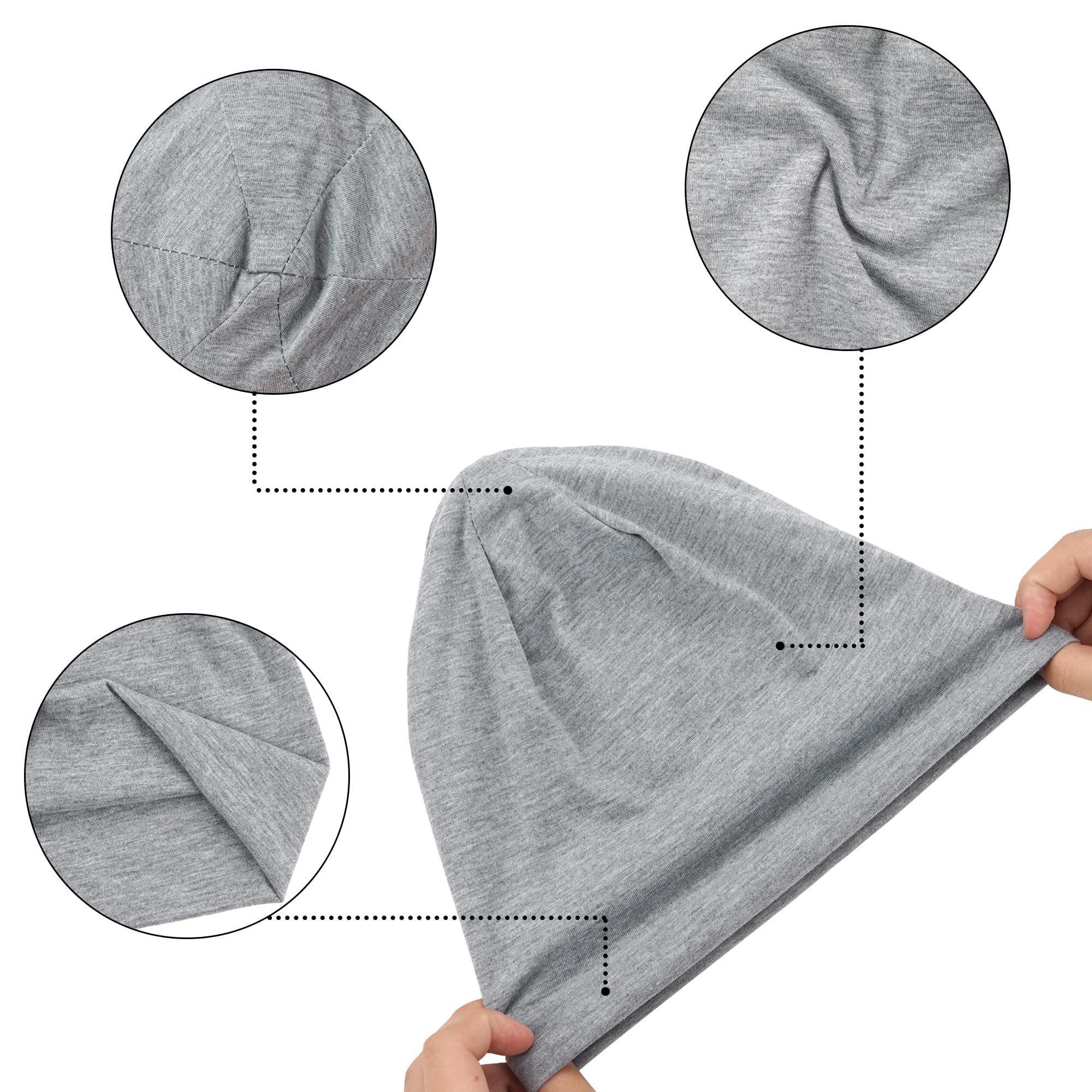 6 gorros holgados de algodón para mujeres y hombres, hip-hop, suaves, ligeros, para correr, para adultos, enanos, quimioterapia