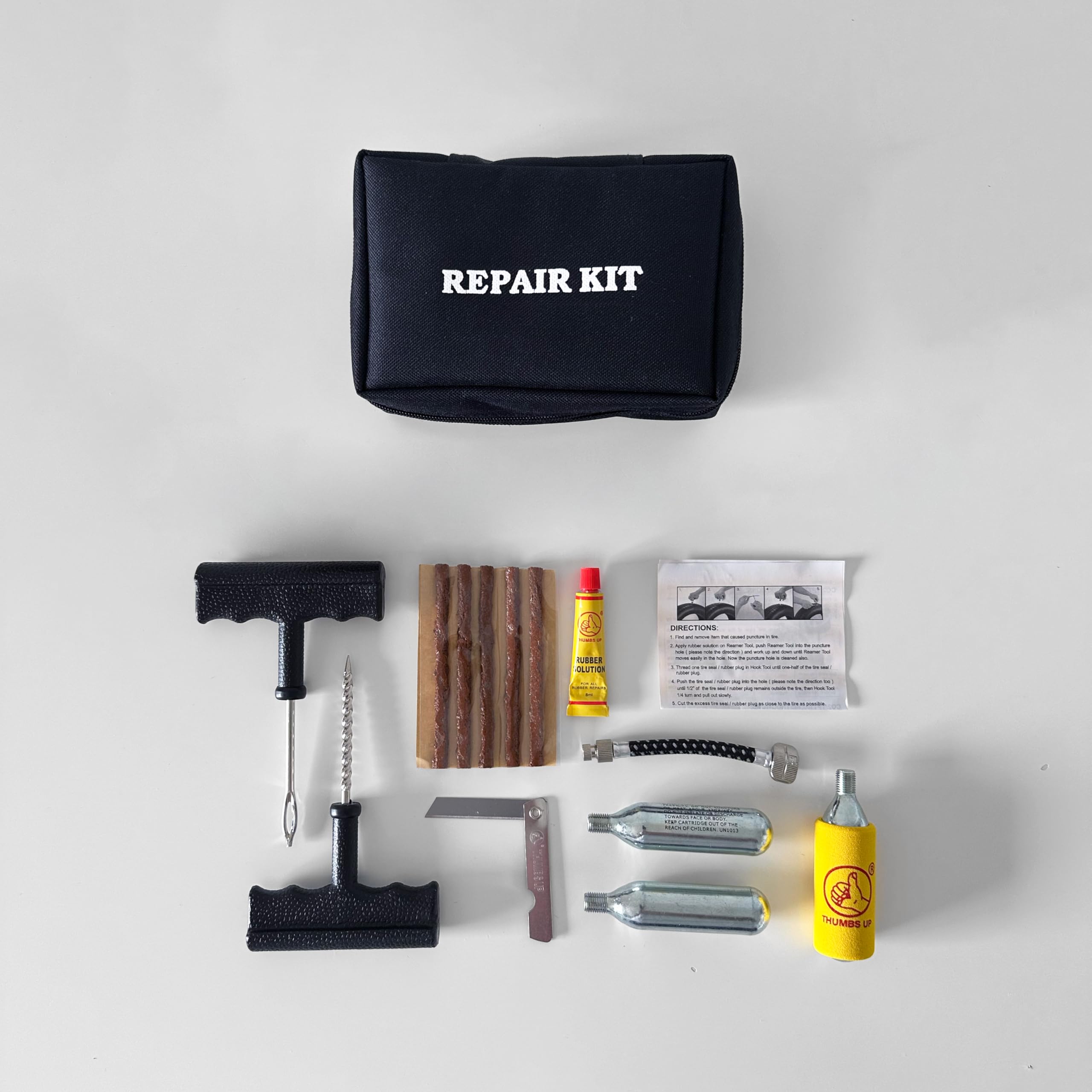 Kit Meche Pneu Voiture Kit Réparation Pneu Tubeless RDVCAR - 15 Mèches - Pour Voiture/moto/tondeuse Bombe Anti Crevaison Voiture