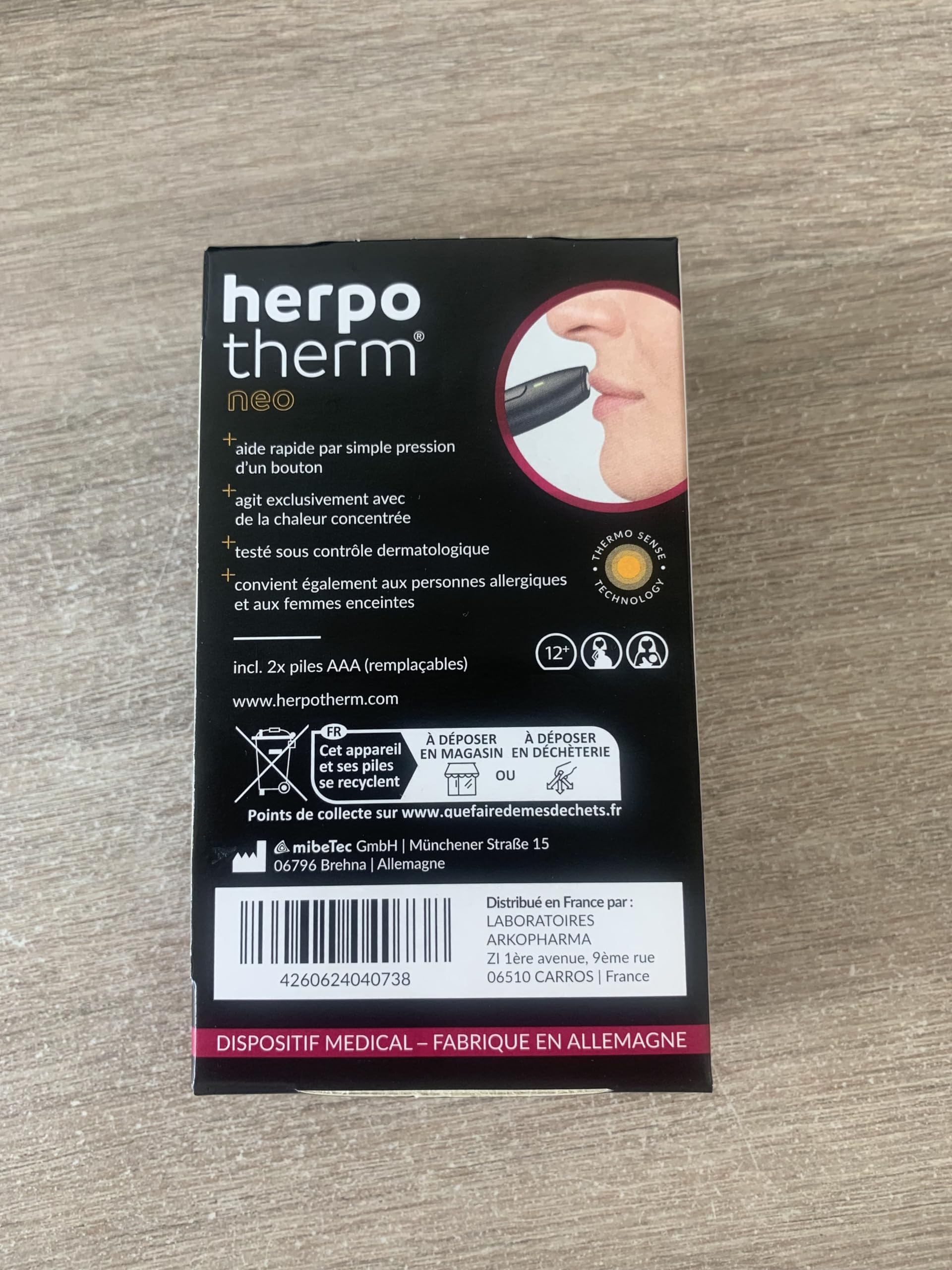 Stylo chauffant | Agit par la chaleur concentrée | Traitement local des symptômes de l'herpès labial | Accélère la guérison | 1x Stylo chauffant