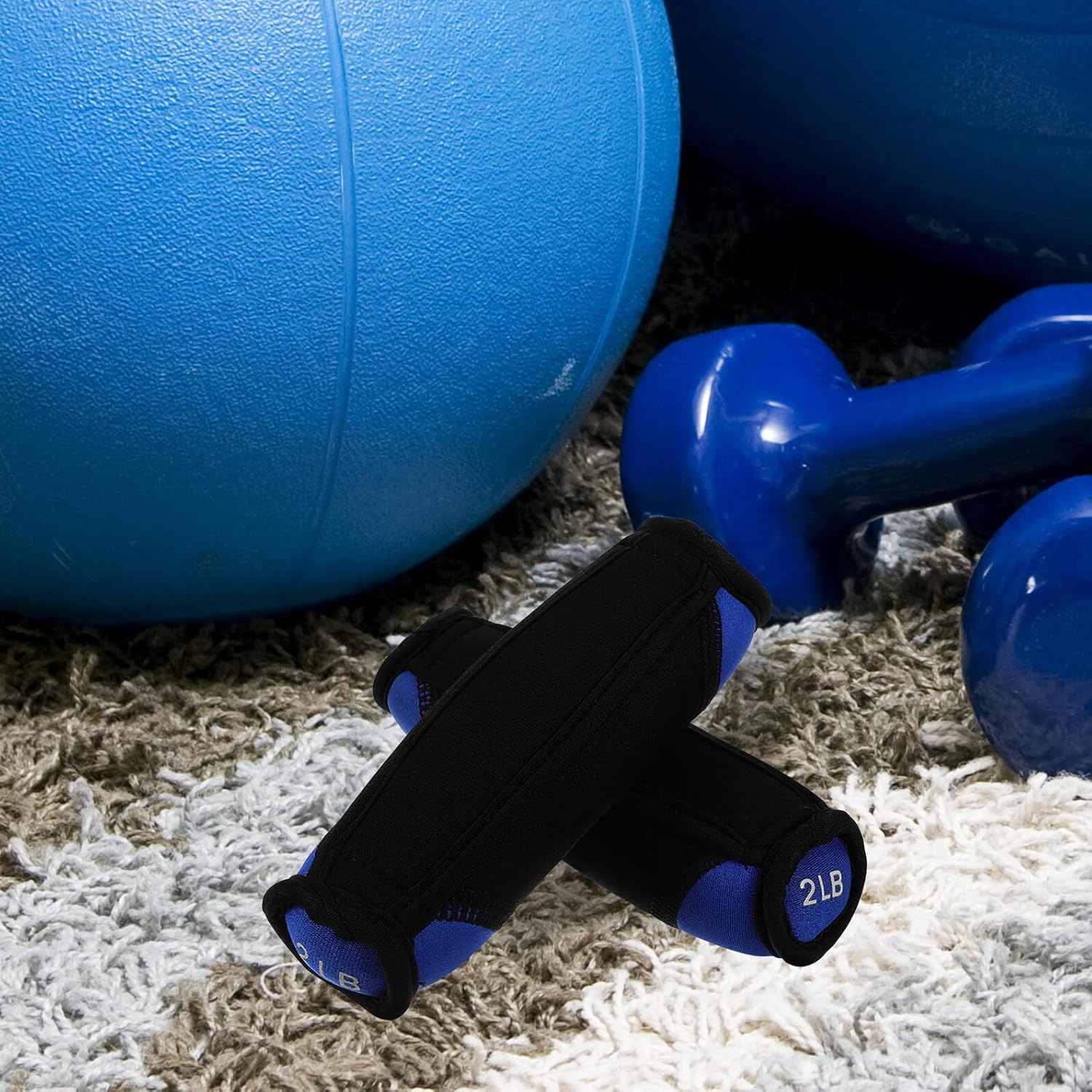 Soft Dumbbells 2lb Pair Blue Running Hand Weights Fitness Sandbag Dumbbell Equipment for Home Exercise Body Shaping and Arm Toning
