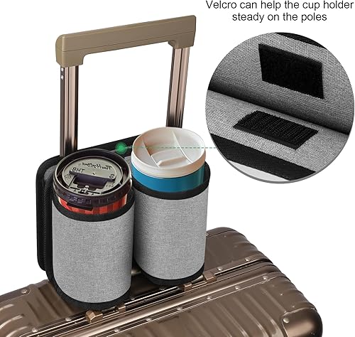 Miniatura 3 de Accmor Portavasos de viaje para equipaje, soporte universal para maleta, manos libres, soporte para bebidas, taza de equipaje, regalos para