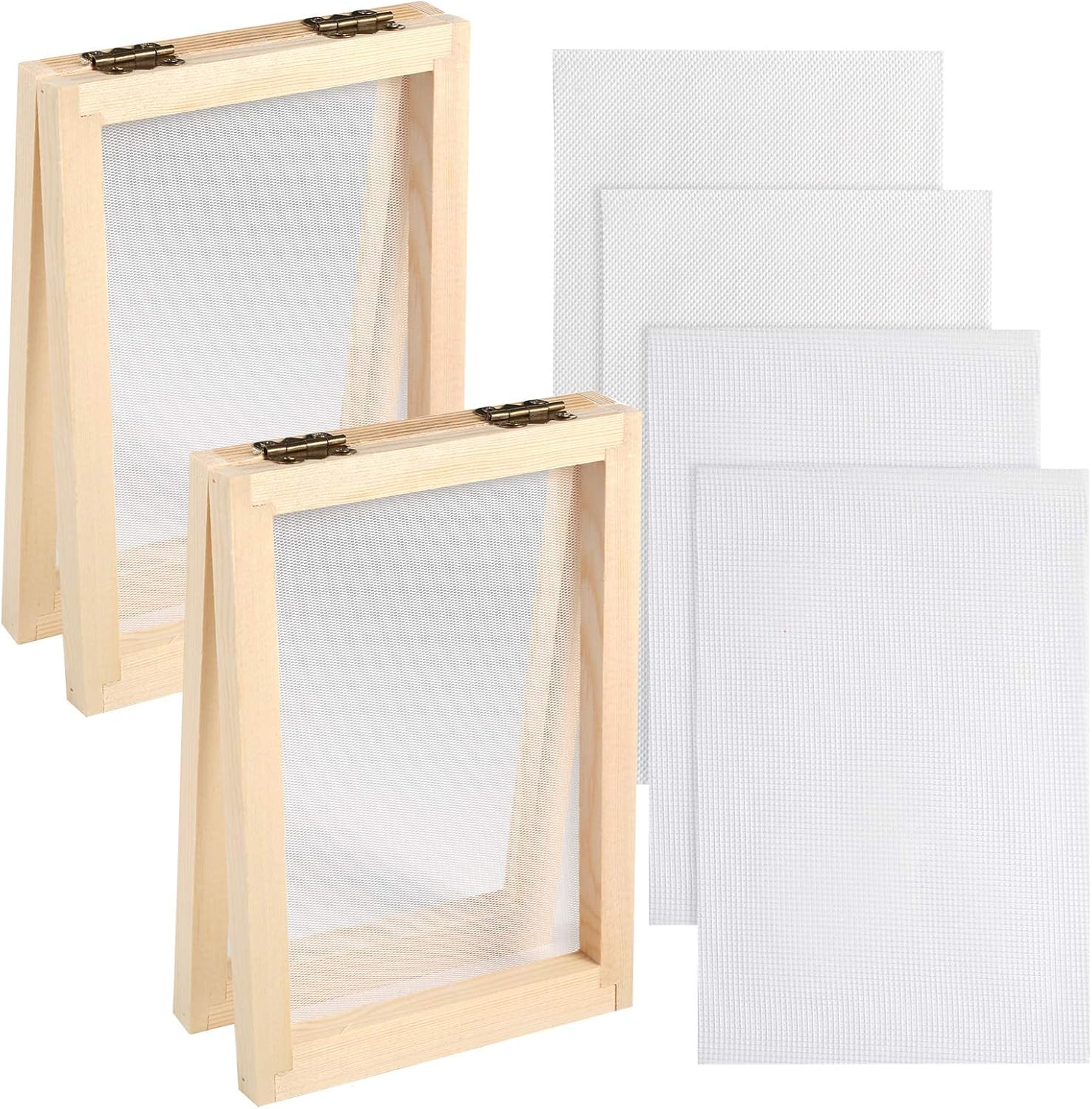 Aoibrloy 5 x 7 Inch Wooden Paper Making Mould Frame Papermaking Screen