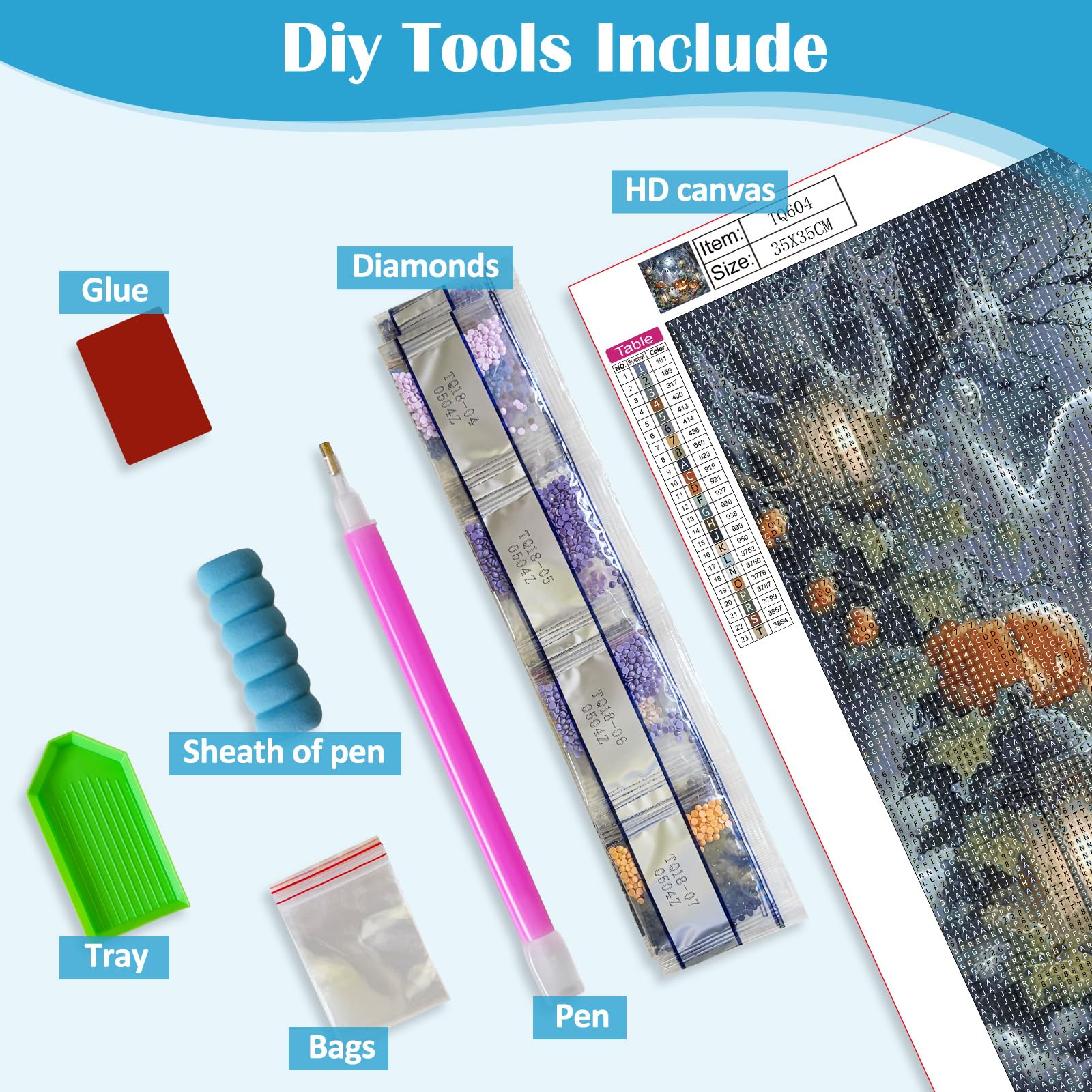 Kits de arte de diamantes de Halloween para adultos, kits de pintura de diamantes 5D para adultos principiantes, kit de arte de gemas de pintura de diamante redondo completo para adultos, decoración