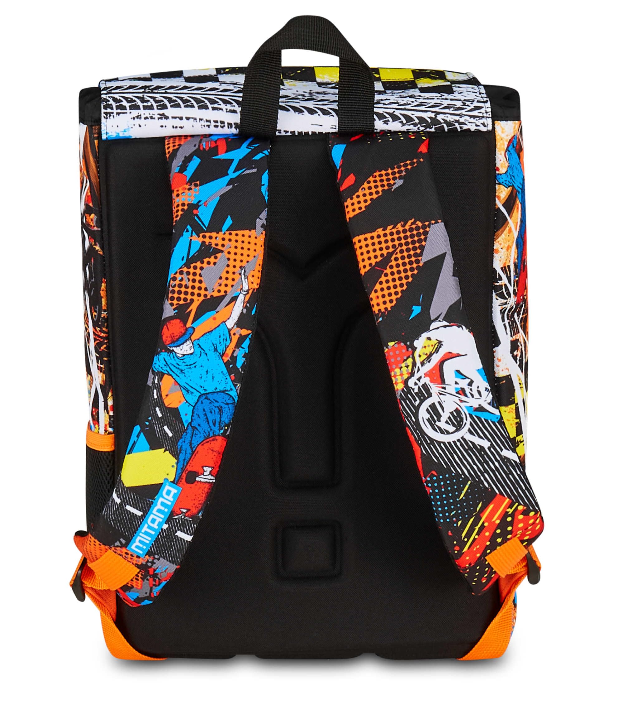 Mitama Zaino Estensibile 4 Zip, DOUBLE BALL, Arancione, Maxi Capienza, Doppio Scomparto, Schienale Preformato, Bambino, Scuola Elementare