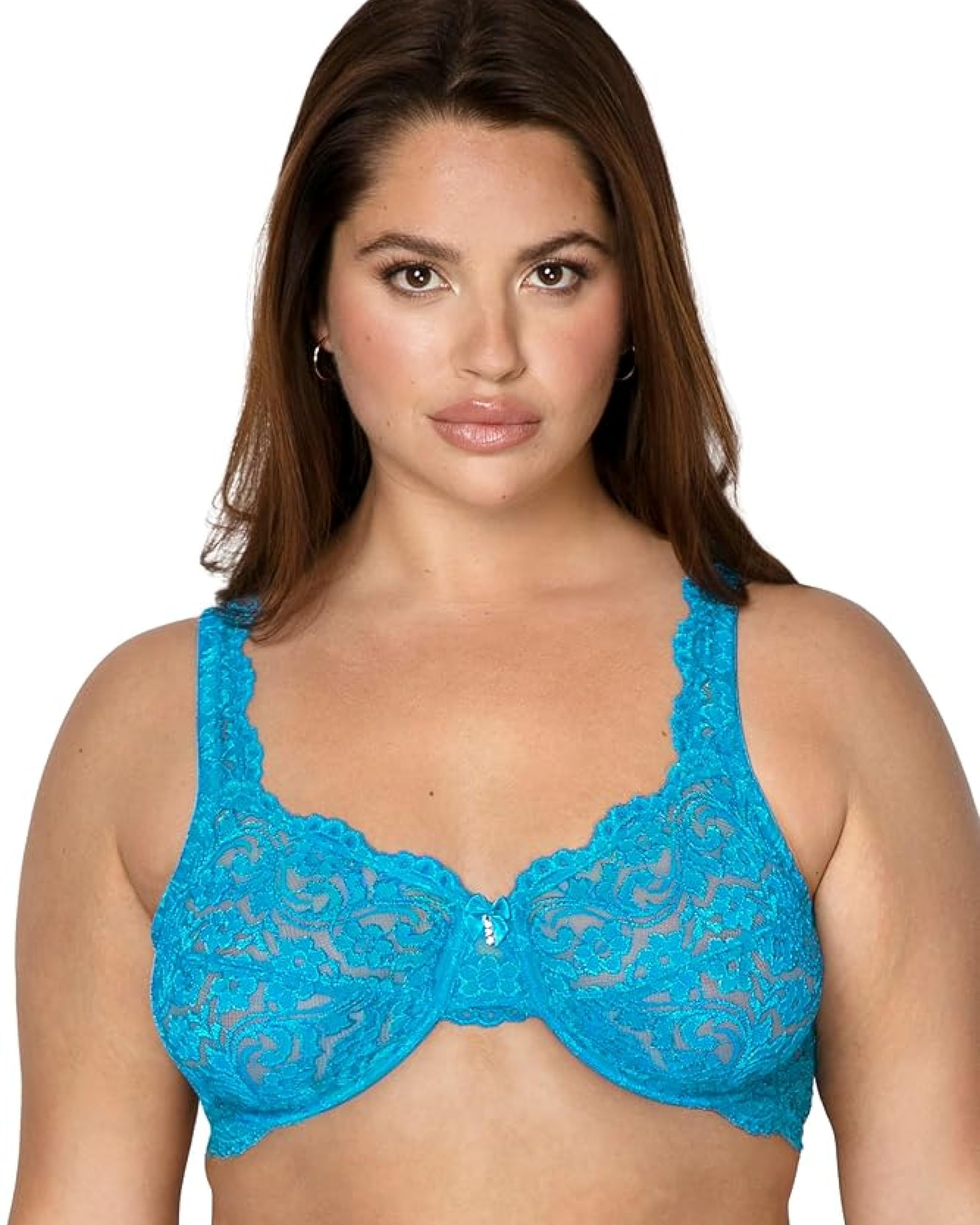 Smart & Sexy Women's Mykonos Blue Signature Lace Unlined Underwire Bra, 34E
