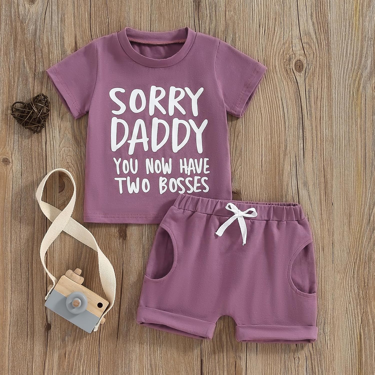 allshope Toddler Baby Girl Summer Outfit Short Sleeve T Shirt Top Casual Shorts Set Infant Newborn Clothes 6 12 18 24 Month