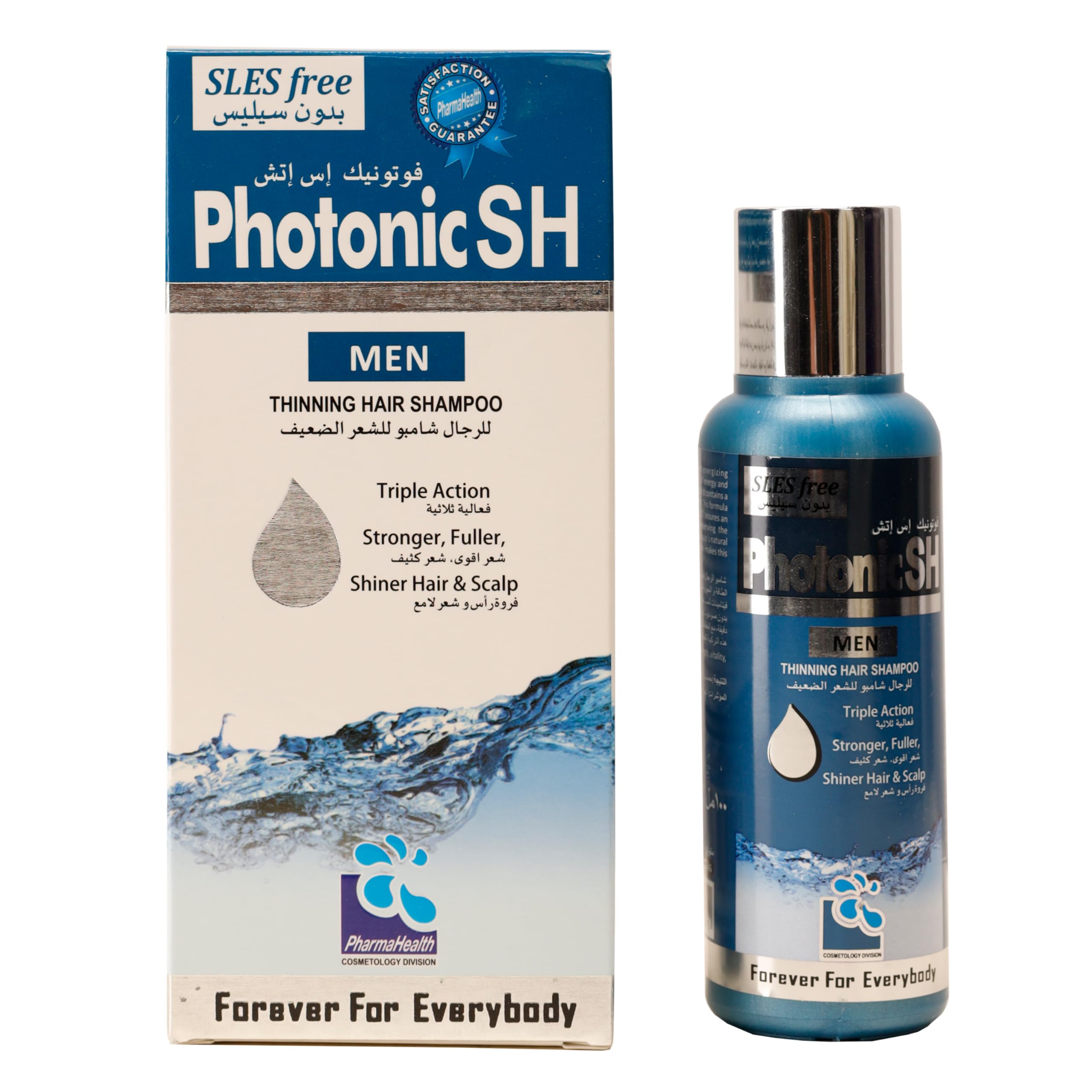 Photonic SH Men’s Thinning Hair Shampoo – SLES-Free Anti Hair Fall Formula with Niacinamide & Glycerin – Strengthens, Thickens & Revitalizes Scalp – Dermatologist Recommended – 100 ml