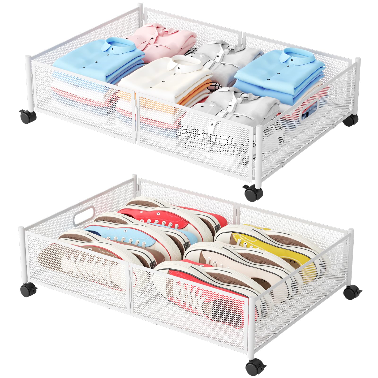 Photo 1 of Gawerk Under Bed Storage with Wheels, 2-Pack