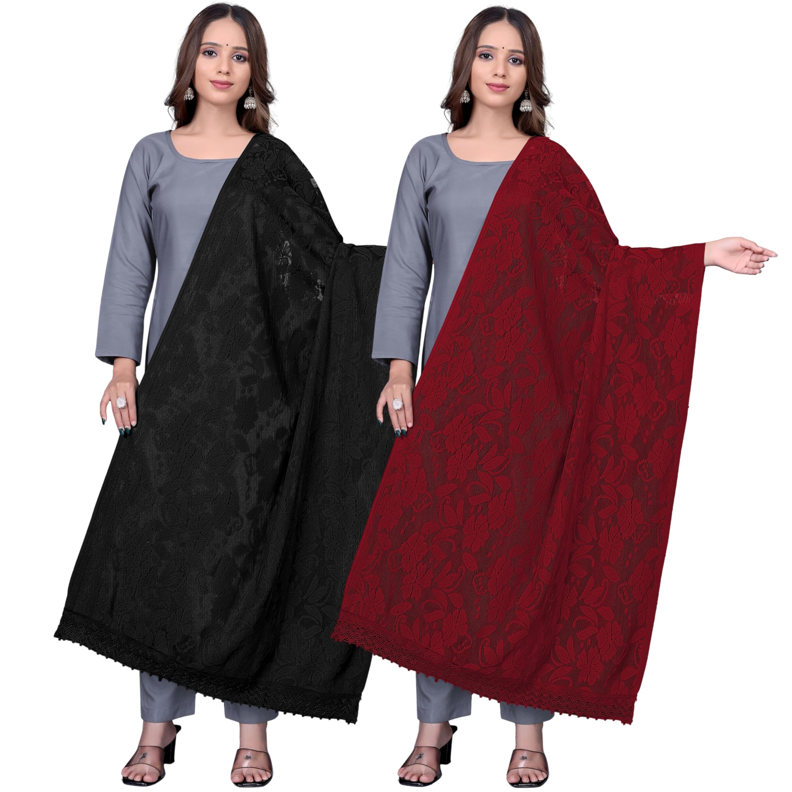 Lightweight Amritsari Net Embellished Dupatta Pack-image-37