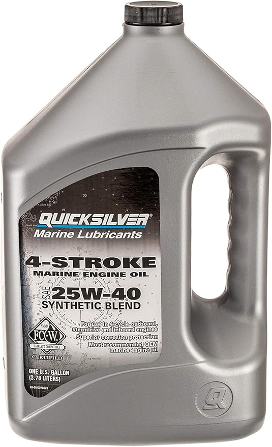 Quicksilver 8M0078623 FCW 4 Stroke Synthetic Blend 25W40 Marine