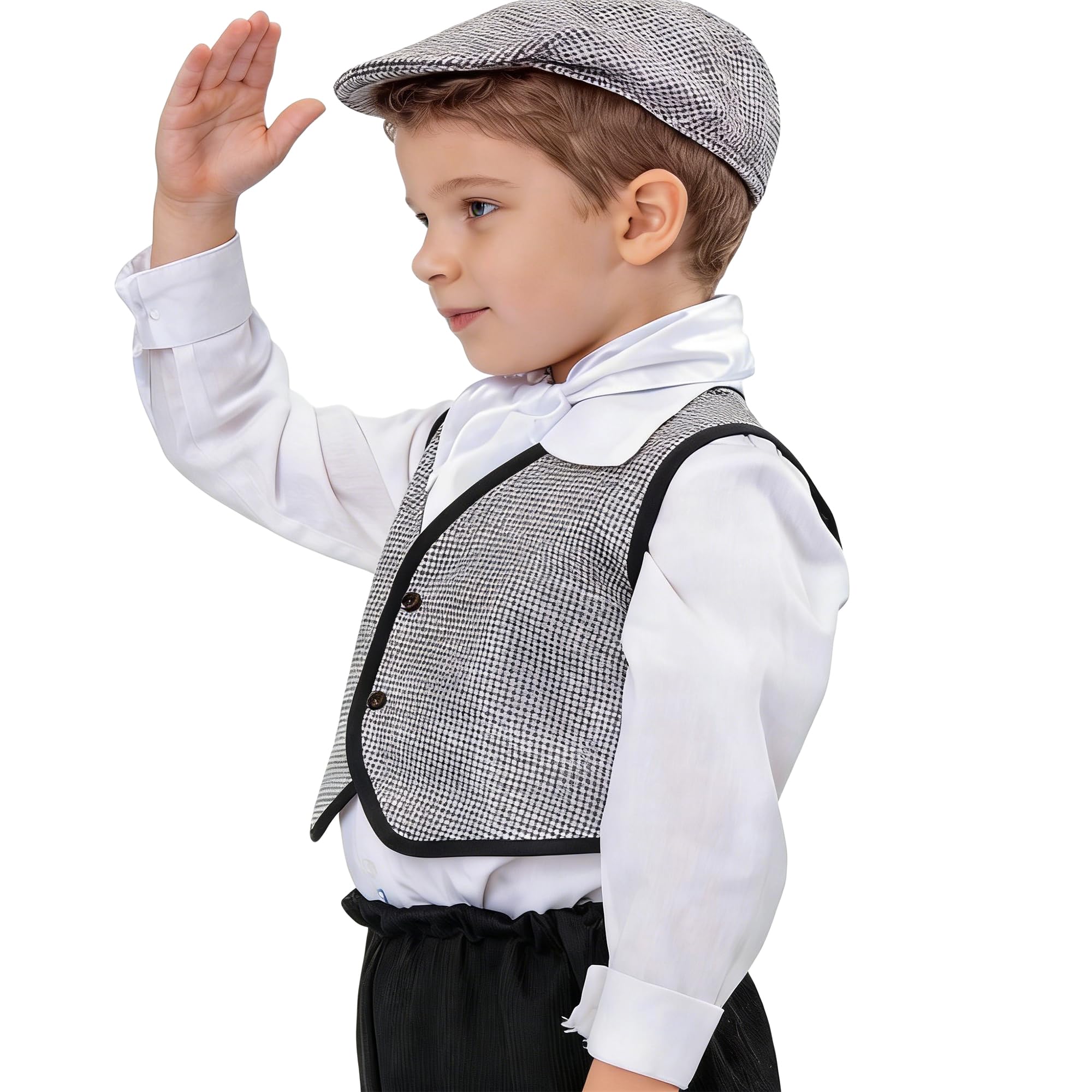 Wildarms Disfraz de Chulapo para Niño Chaleco Tradicional Madrileño para Carnaval Fiesta San Isidro y Eventos — view 2