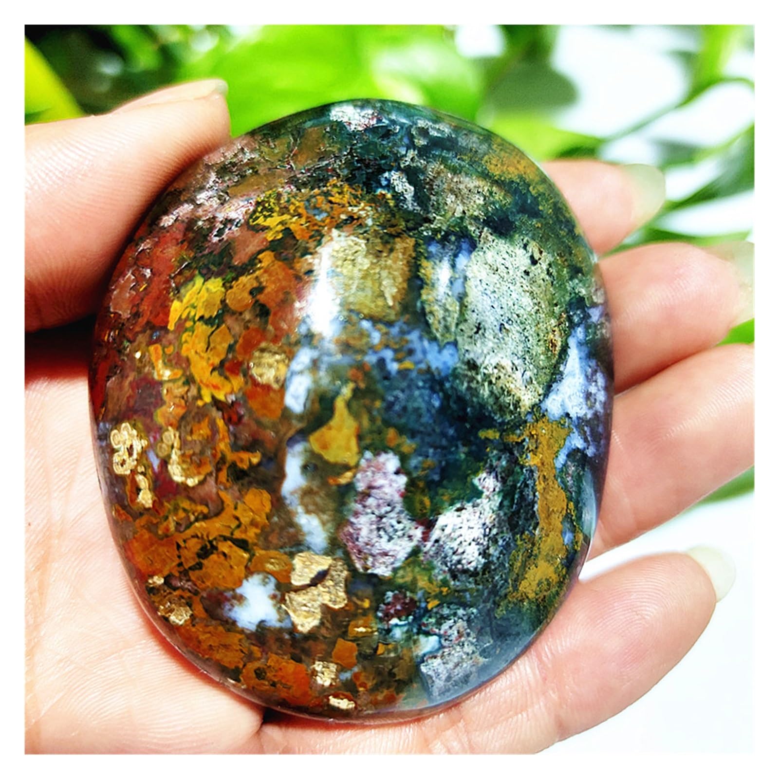 Amazon.co.jp: 天然石オーシャンジャスパークリスタルパーム