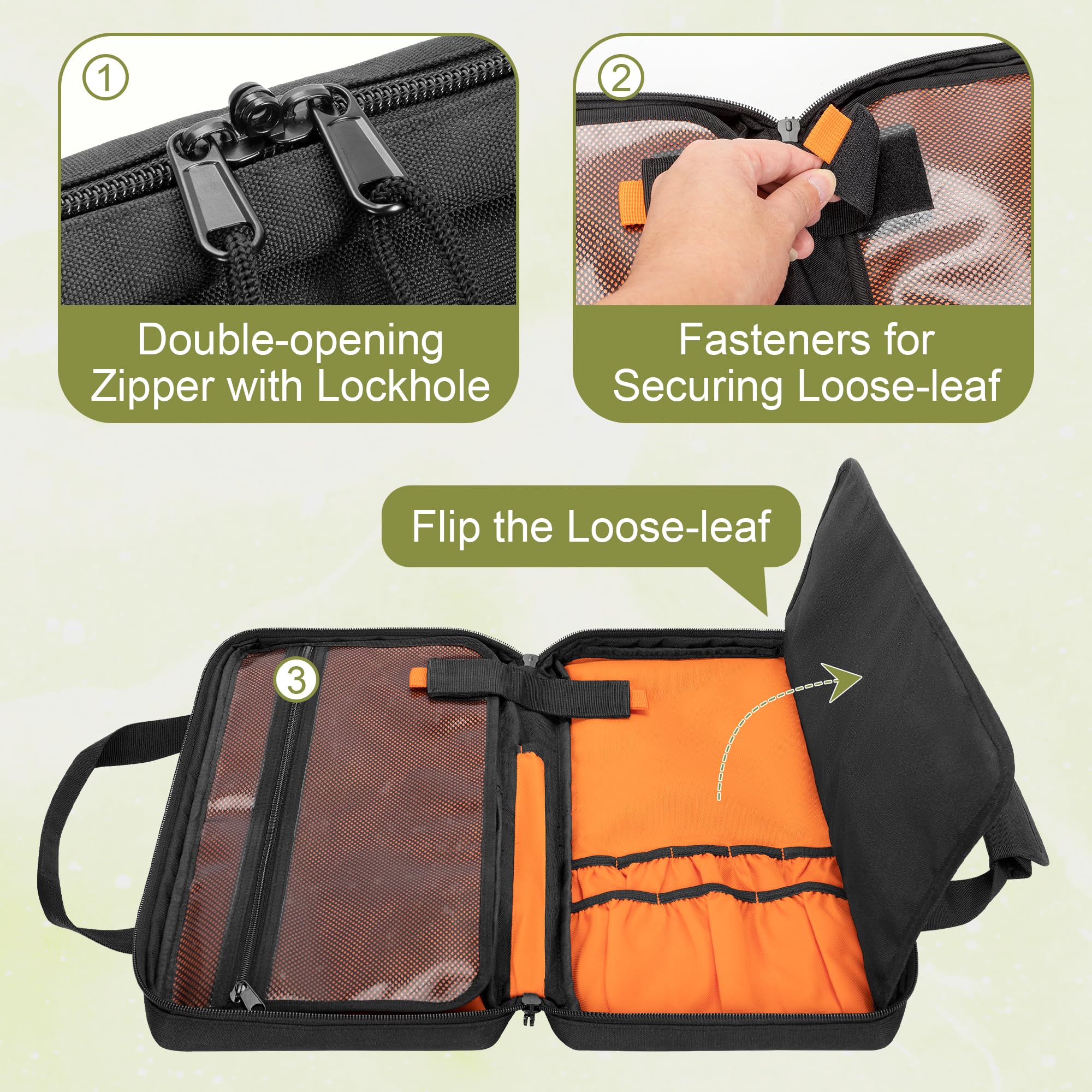 samdew Borsa per Coltelli da Chef con Tracolla Rimovibile, Solo Borsa | Custodia con 18 Scomparti per Set di Coltelli da Chef Professionali (uso in Cucina, Escursionismo e Viaggio)