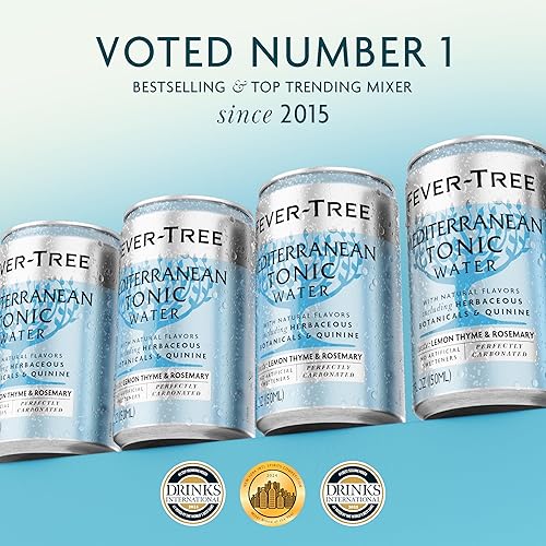Miniatura 3 de Fever-Tree Mediterranean Tonic Water - Mezclador de alta calidad - Bebida refrescante para cócteles y cócteles sin alcohol. Ingredientes de origen