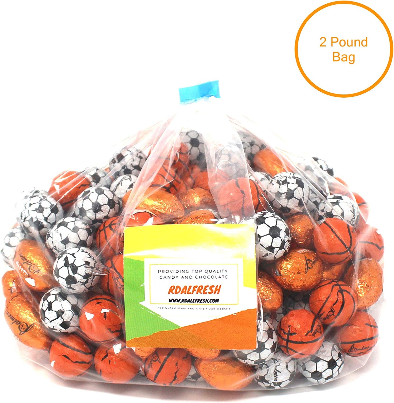 Assorted Chocolate Sports Balls Candy Baseballs Basketball Soccer Football Candy (2 Pounds)