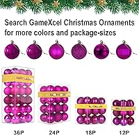 Vista 287 de Bolas de Navidad grandes de bronce de 3.2 pulgadas, adornos de decoración de árbol de Navidad, bolas colgantes inastillables para cumpleaños