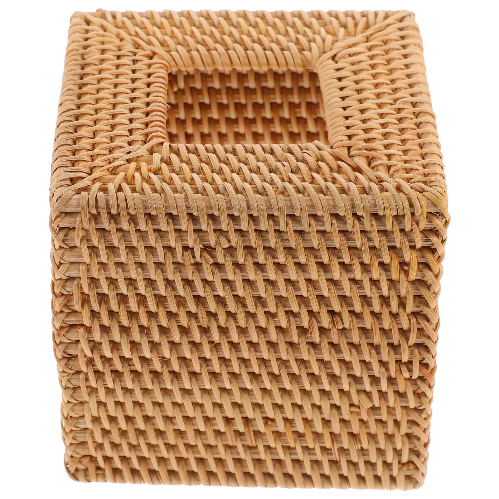 Boîte à mouchoirs carrée rotin naturel distributeur vintage table manger