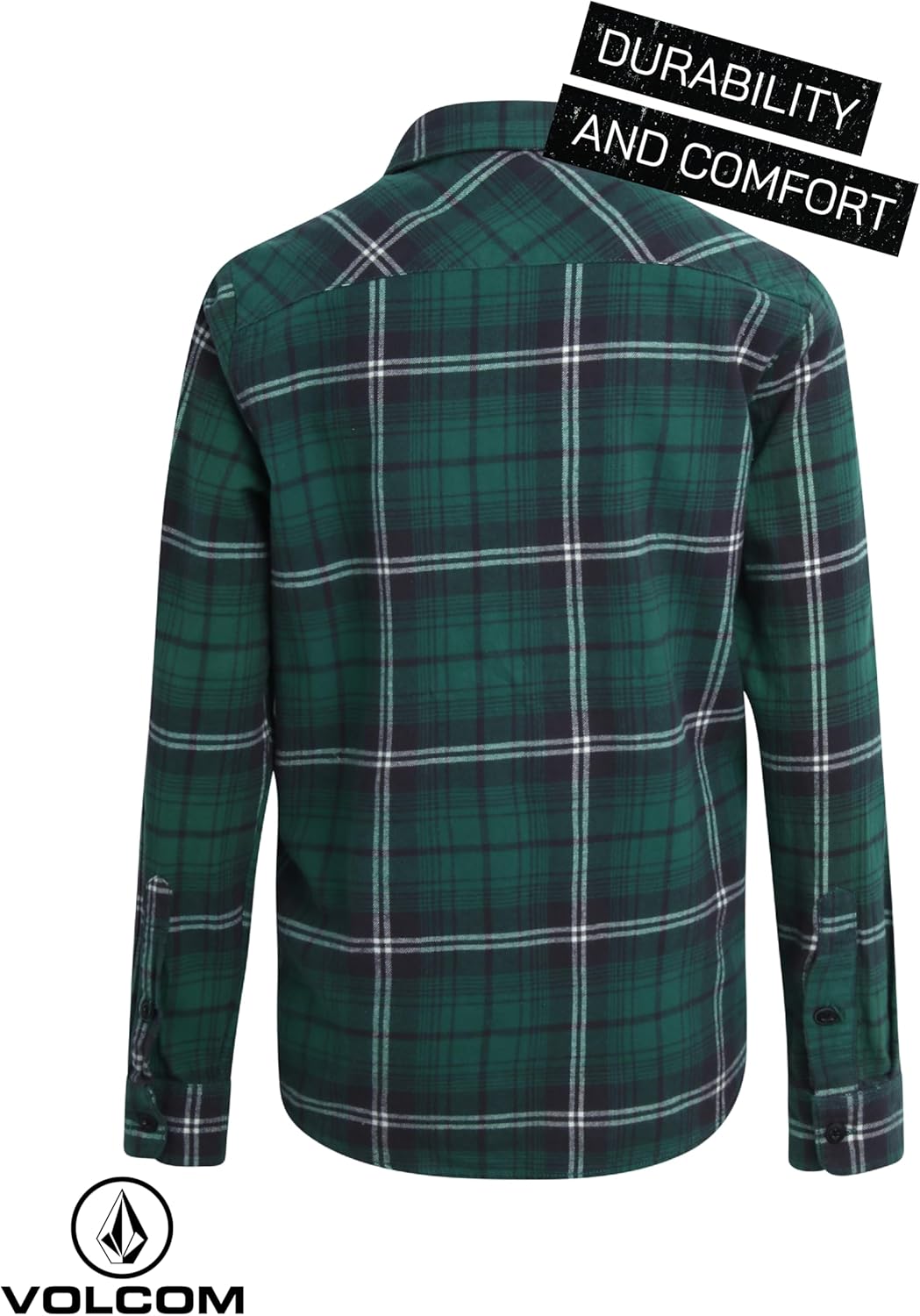 Volcom Boys Button Down Shirt - Classic Woven Long Sleeve Plaid Collared Flannel Shirt for Boys (Sizes: 4-20) - Image 6