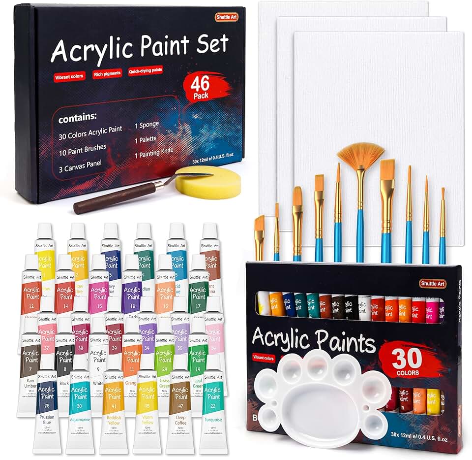 Amazon.co.uk Canvas and Paint Set