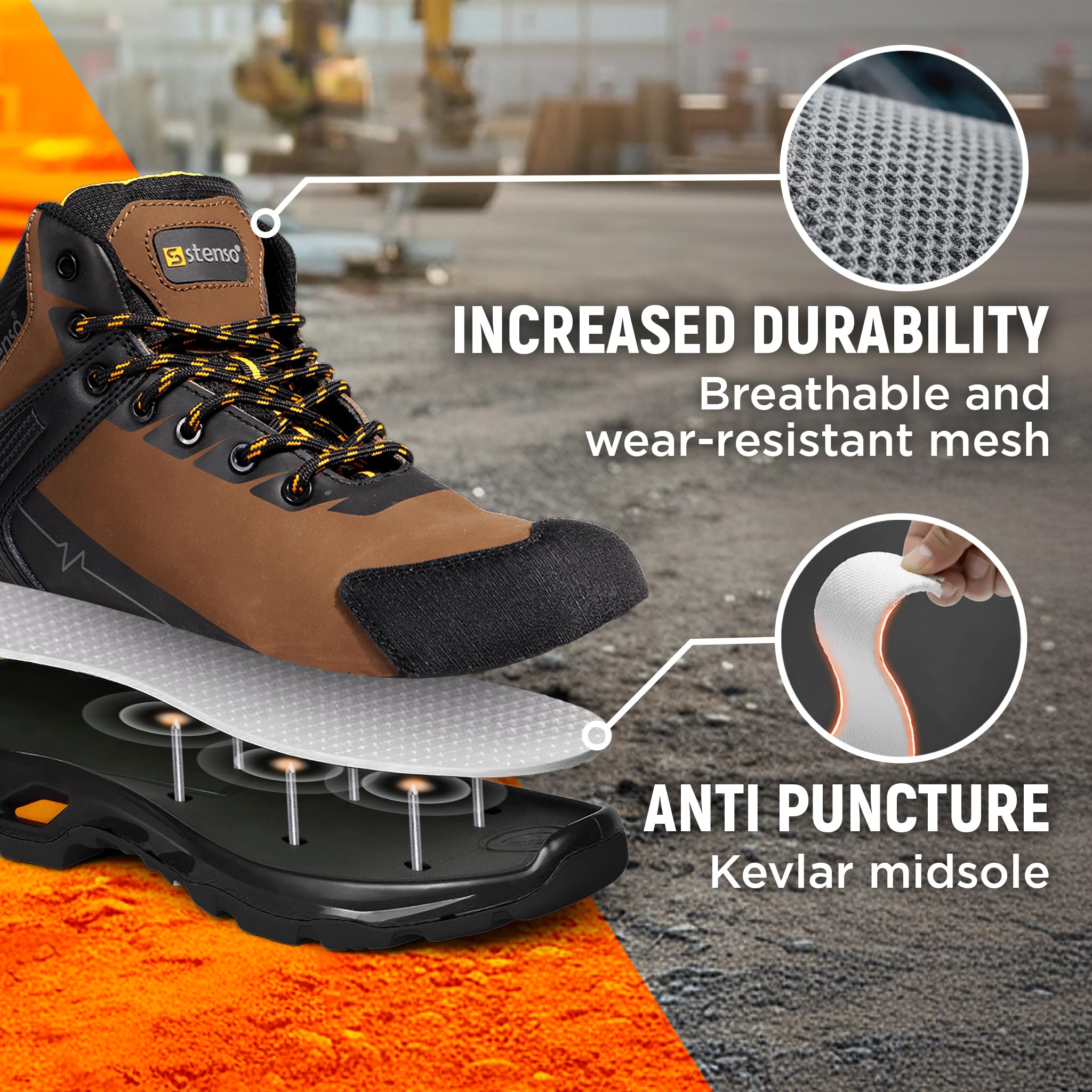 Ruler S3S SR Zapatos De Seguridad para Hombre Mujer - Botas Seguridad Hidrófugo - Calzado Ligero De Seguridad S3