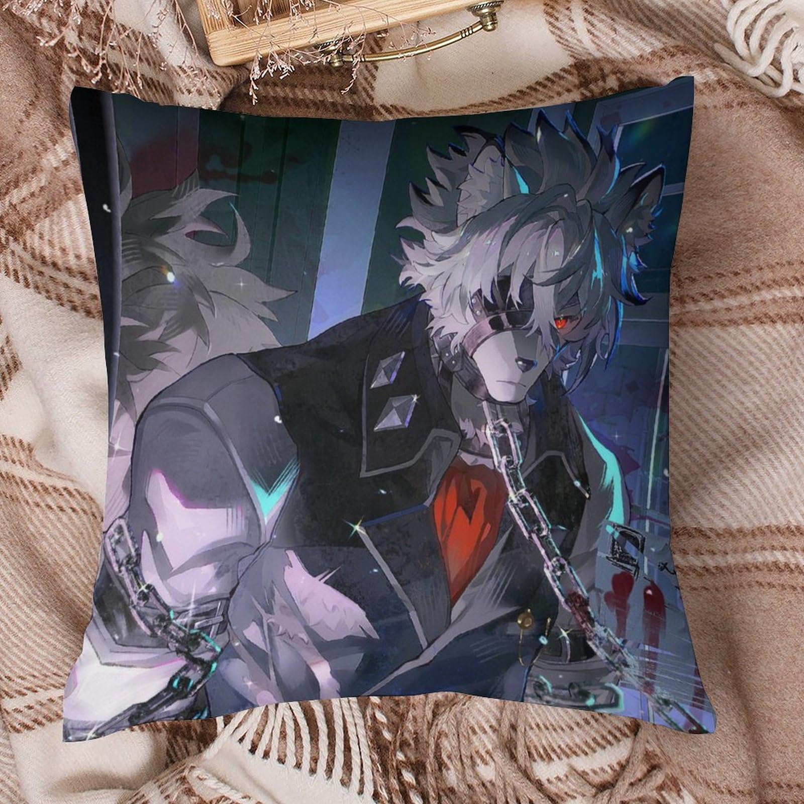 ビンテージラグパッチワーククッションカバーA 45×45 アンティーク