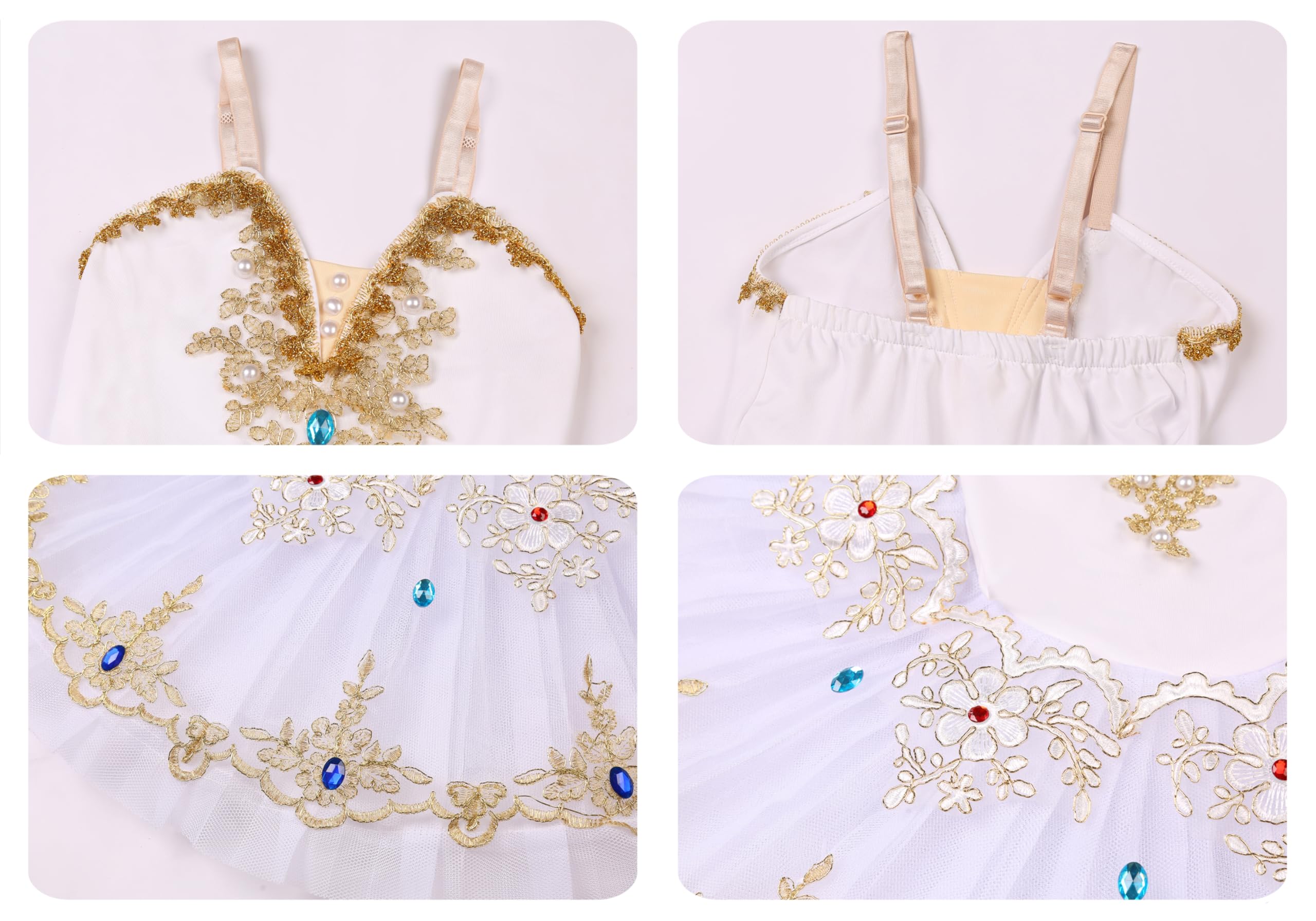 Vestido de Ballet Danza para Niña Mujer Disfraz de Bailarina Cisne Maillot de Ballet Baile