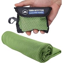 Tough Outdoors Cooling Towels for Neck Face - Neck Cooling Towel for Hot Weather Yoga Sports Golf Sweat - Instant Cold Towel