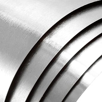 sourcing map 304 Stainless Steel Foil Roll 0.5 mm x 20 mm x 1 m Polished Surface Metal Strip Plate Sheet for Crafts Electronic Devices Silver Tone