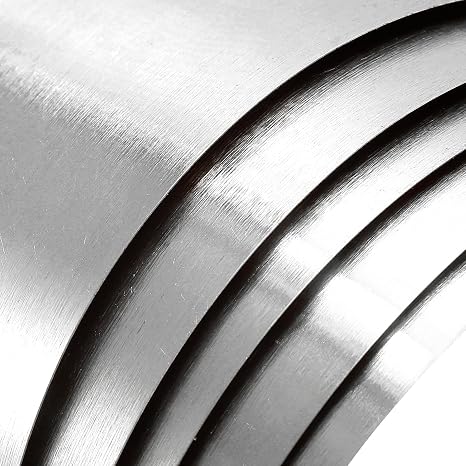 sourcing map 304 Stainless Steel Foil Roll 0.5 mm x 20 mm x 1 m Polished Surface Metal Strip Plate Sheet for Crafts Electronic Devices Silver Tone